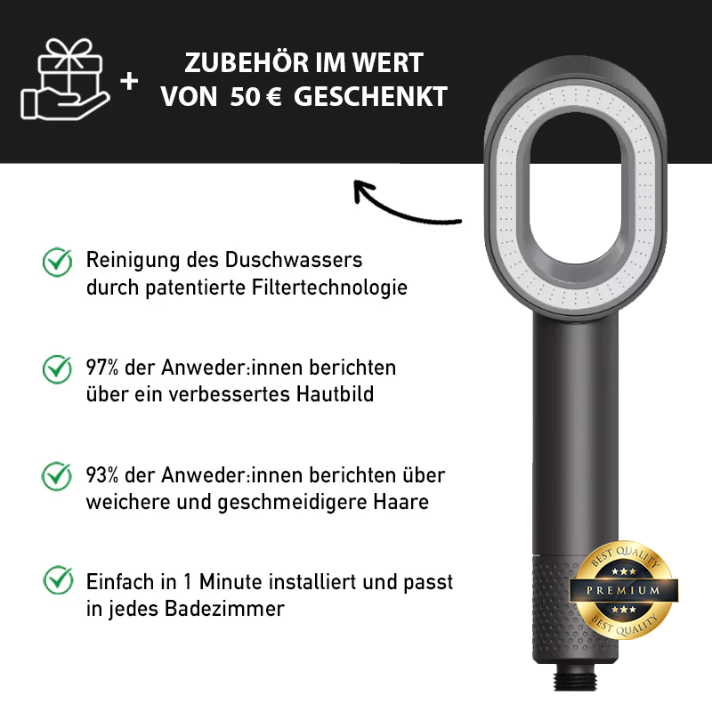 Doyoo Pure™ – 3-in-1-Premium-Duschkopf mit Filter
