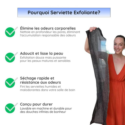 Serviette Exfoliante pour Douche