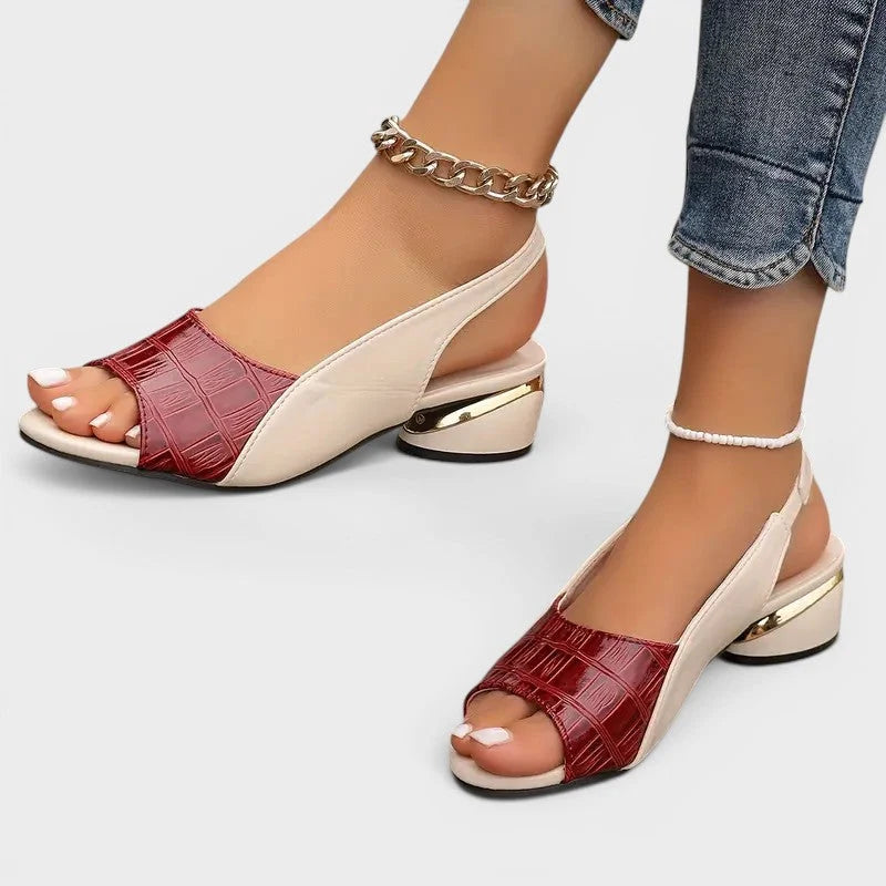Sandales à petits talons femme élégantes et confortables