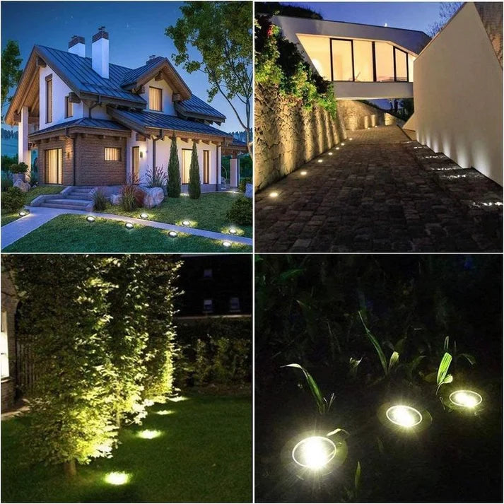 Lampe solaire extérieure LED en acier