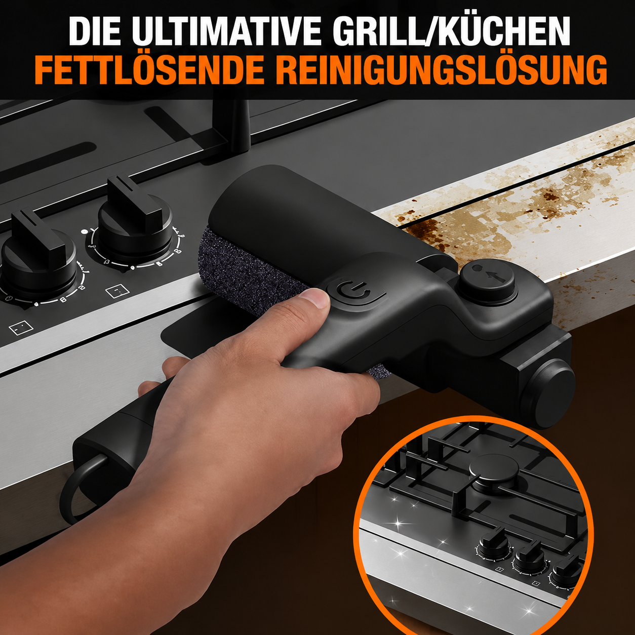 Brosse sans fil pour nettoyage barbecue