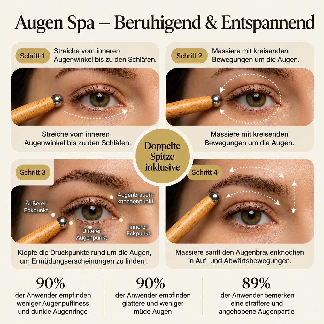 Set aus Gesichtsbürste und Augenmassagegerät