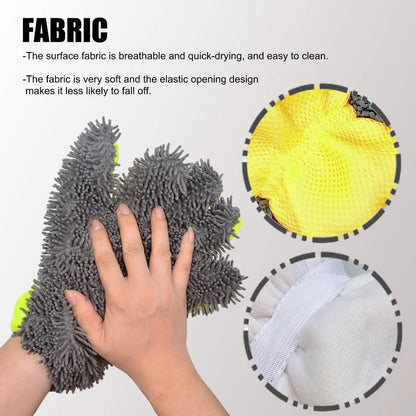 Gants de nettoyage en microfibre