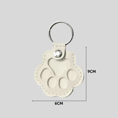 Porte-clés en cuir – Forme de patte pour les amis des animaux