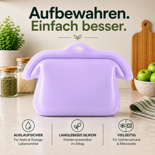 Wiederverwendbarer Silikonbehälter für Lebensmittel