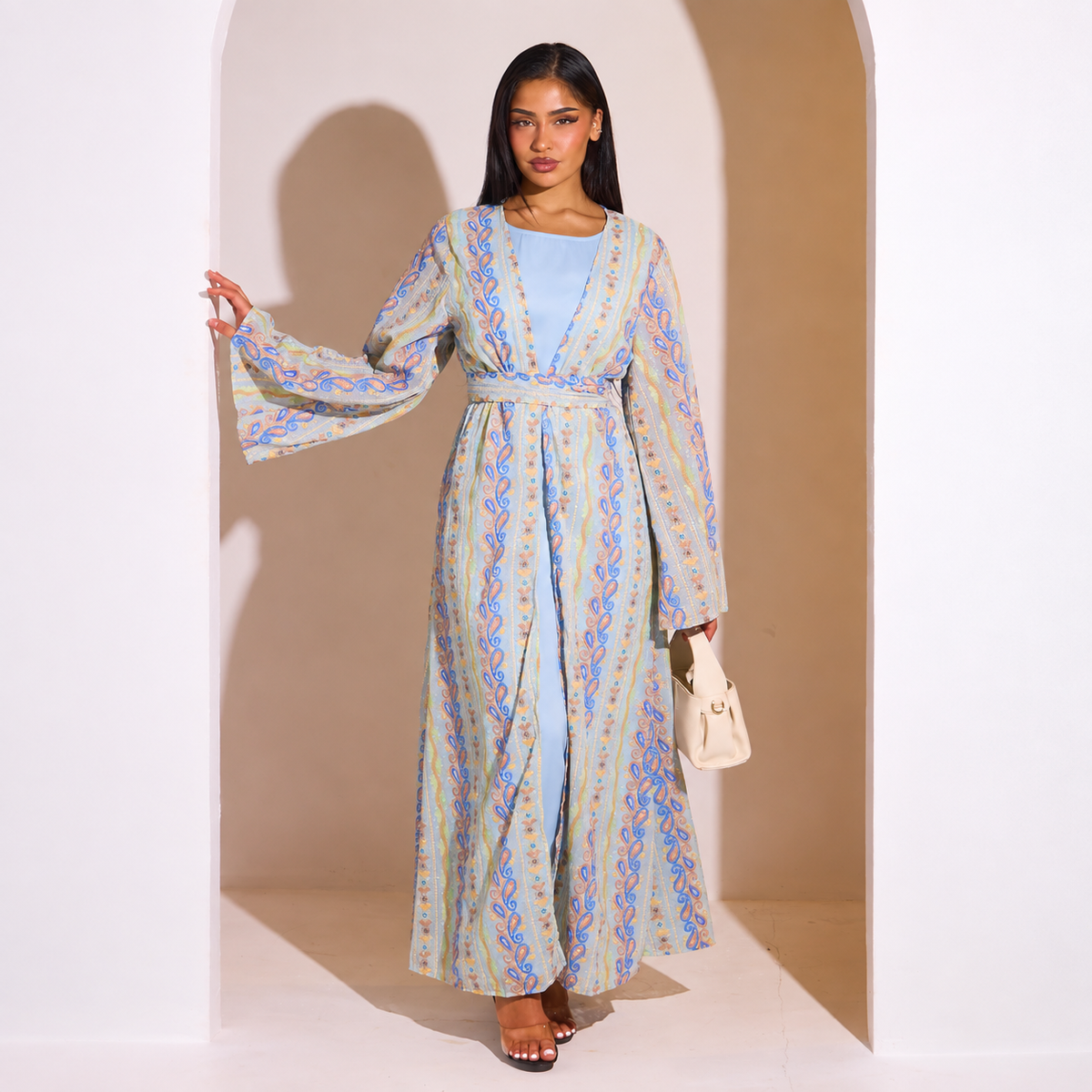 Elegantes Set aus Abaya und Kimono