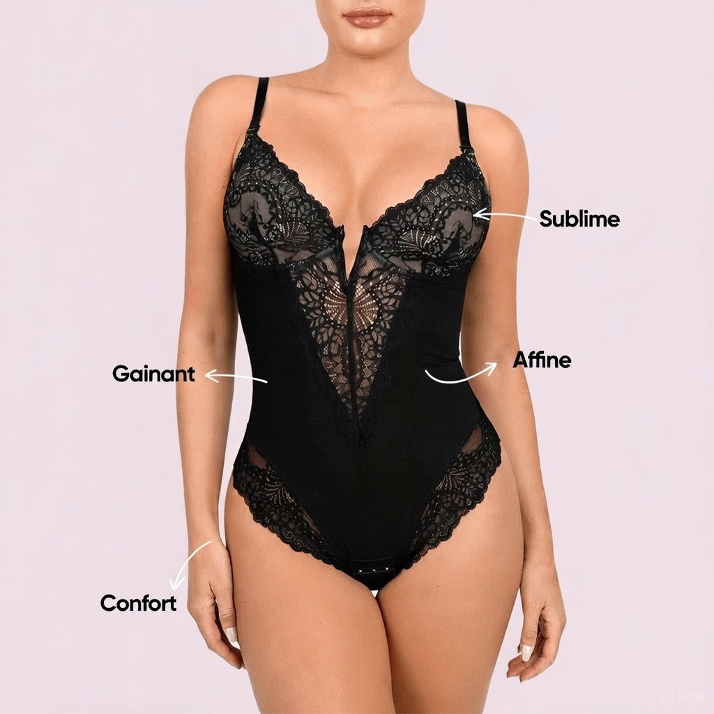 Body gainant dentelle sculptant