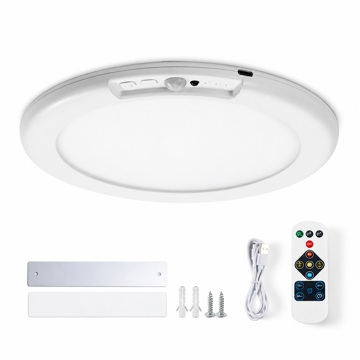 Kabellose LED-Deckenleuchte mit wiederaufladbarem Bewegungsmelder