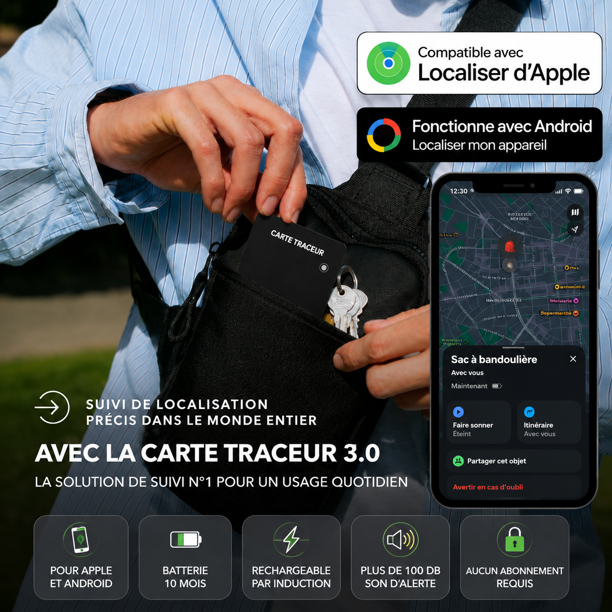 Sac bandoulière compact sécurisé 2.0