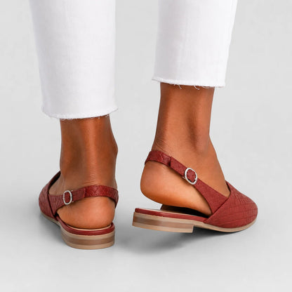 Mocassins tressés femme à bride arrière