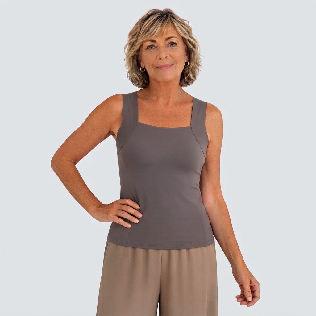 Débardeur sculptant avec maintien intégré