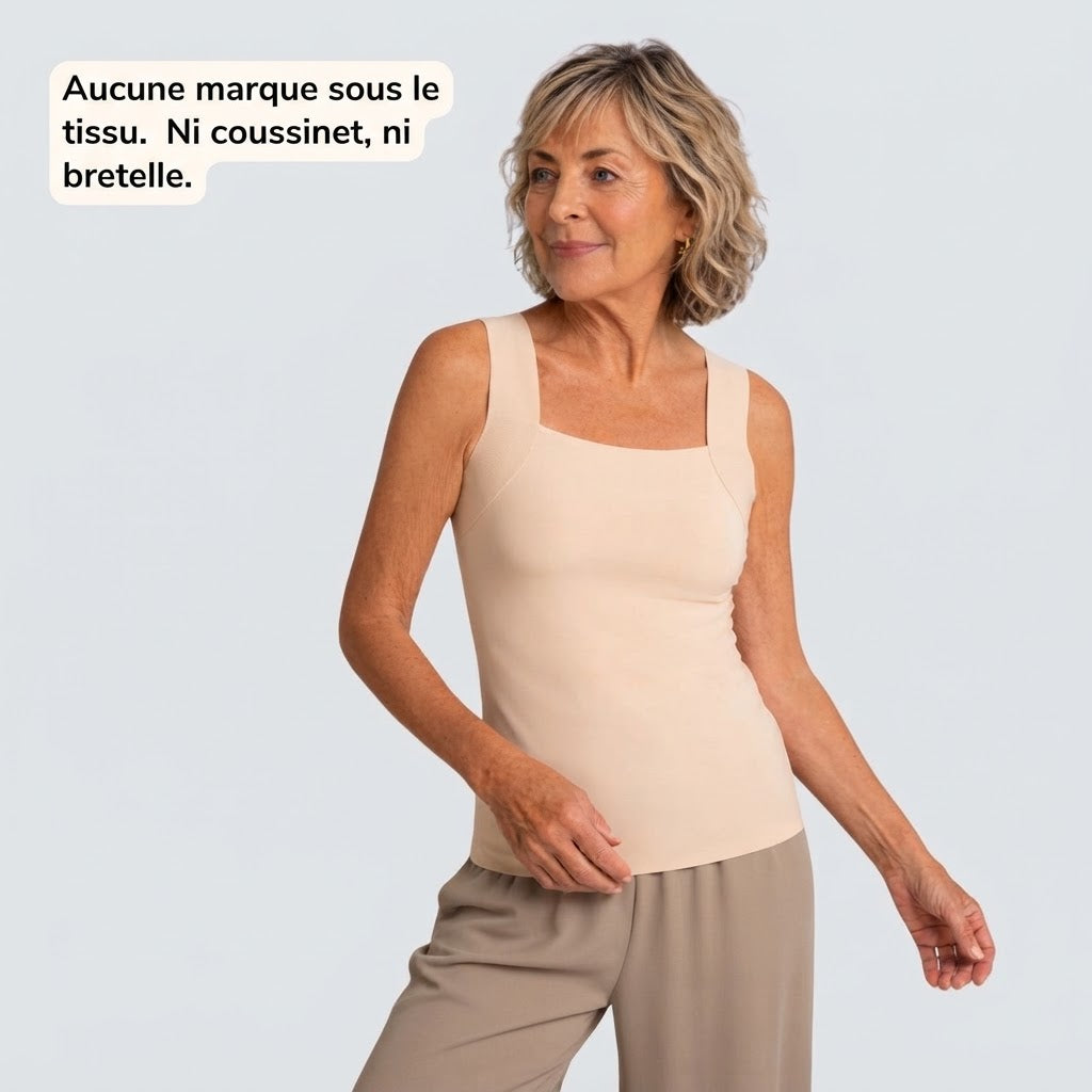 Débardeur sculptant avec maintien intégré