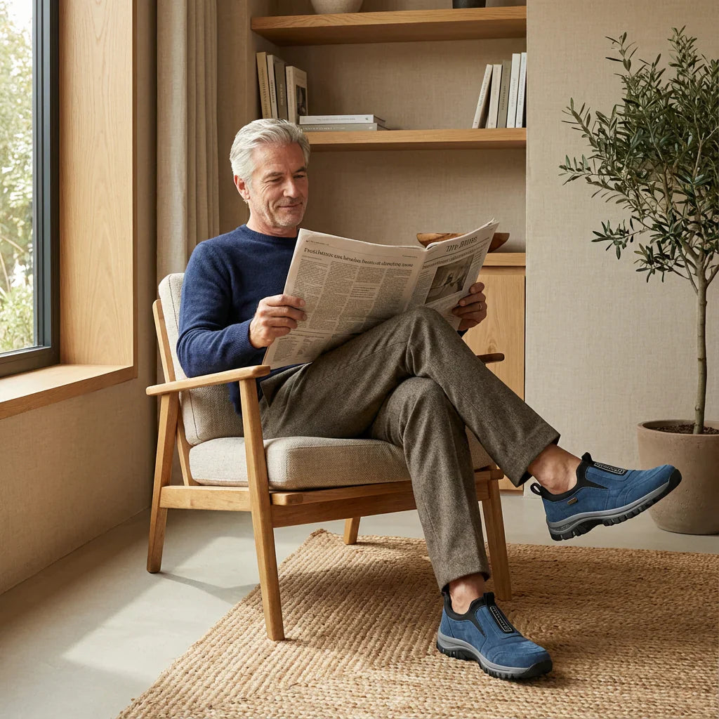 Rutschfeste Herrenschuhe, bequem und isolierend