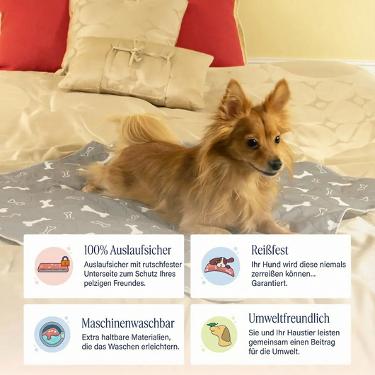 Wiederverwendbare saugfähige Matte für Hunde