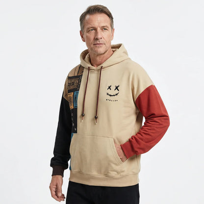 Sweat à capuche contrasté pour homme