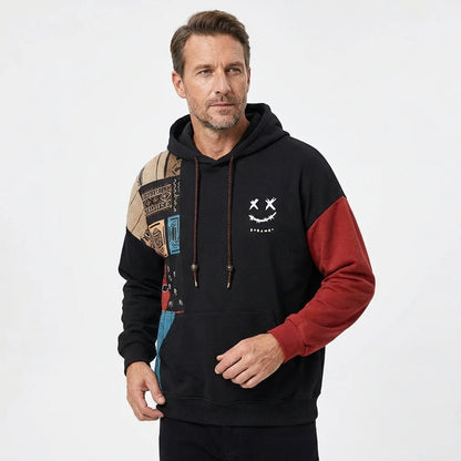 Sweat à capuche contrasté pour homme