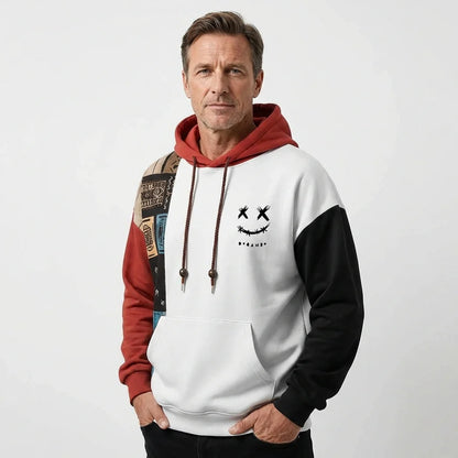 Sweat à capuche contrasté pour homme