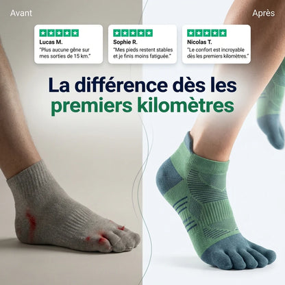Reibungsfreie Laufsocken für langen Laufkomfort