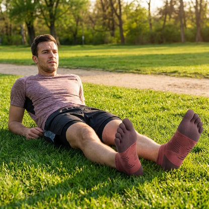 Reibungsfreie Laufsocken für langen Laufkomfort