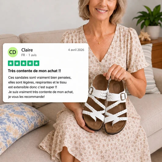 Sandales orthopédiques femme en cuir