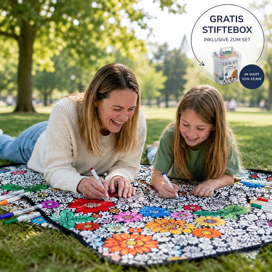 Couverture de coloriage créative avec marqueurs
