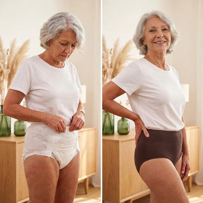 Absorbierende Damenhose mit hoher Taille