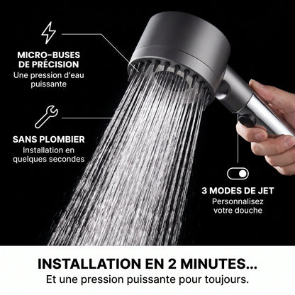 Pommeau de Douche Filtrant Haute Pression avec Massage