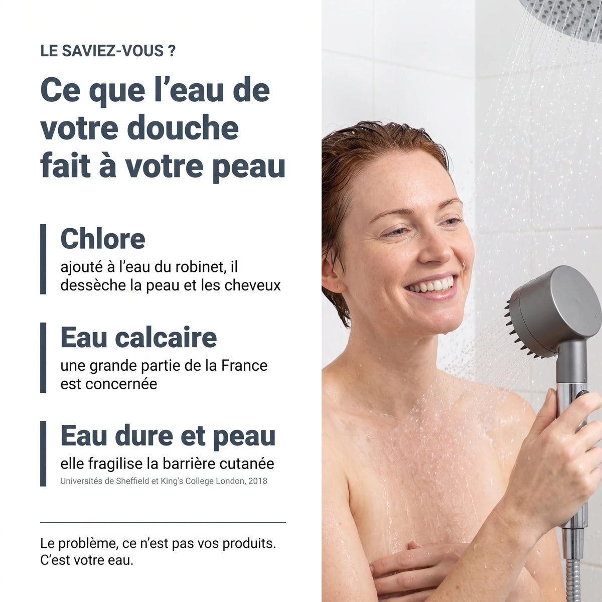 Pommeau de Douche Filtrant Haute Pression avec Massage