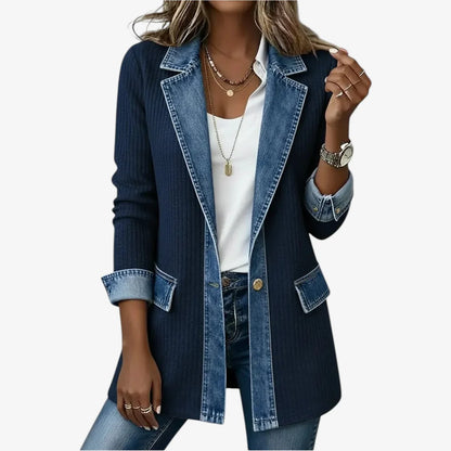 Damenjacke aus Denim-Mischgewebe