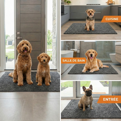 Tapis absorbant pour pattes de chien et chat