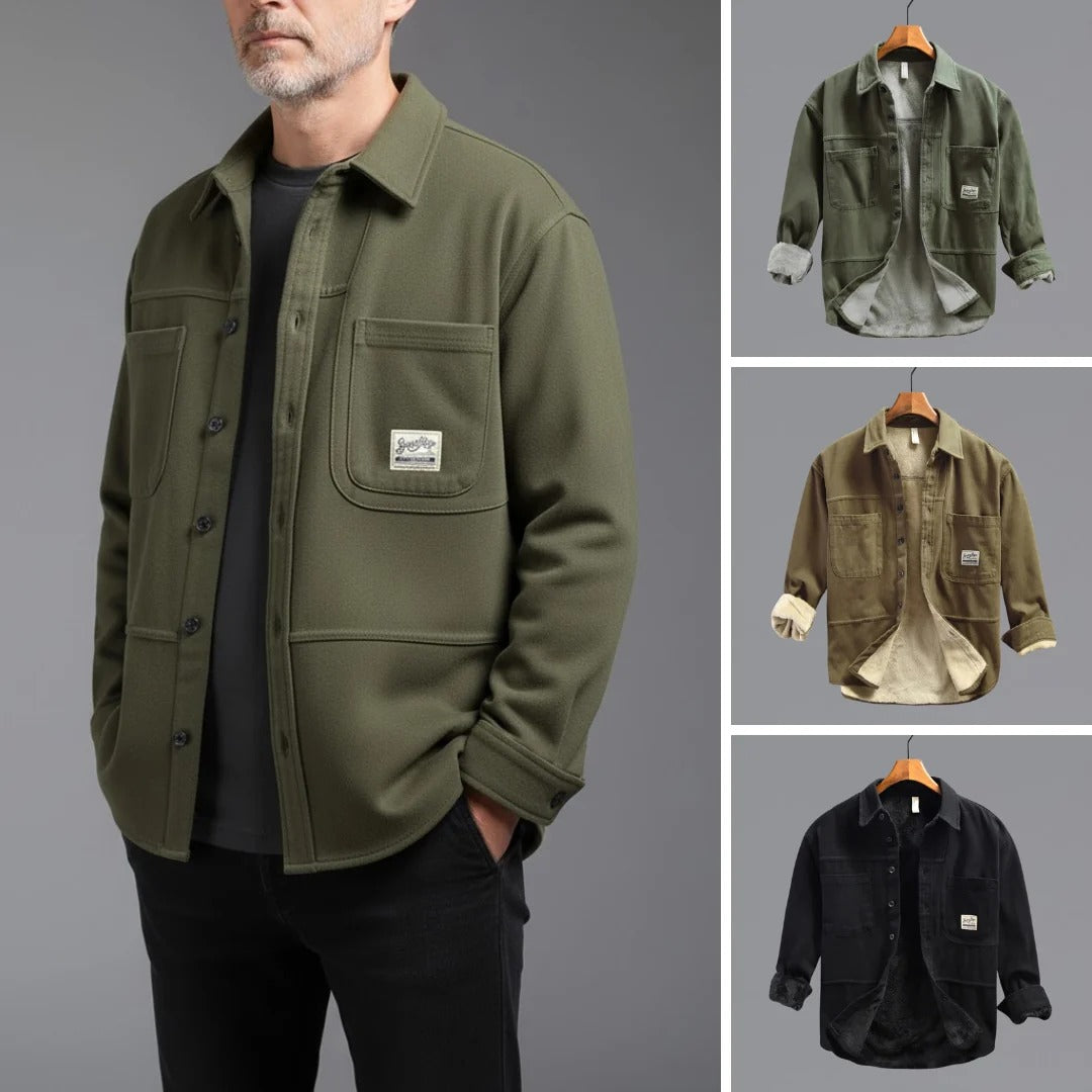 Chemise sur-chemise chaude cargo pour homme