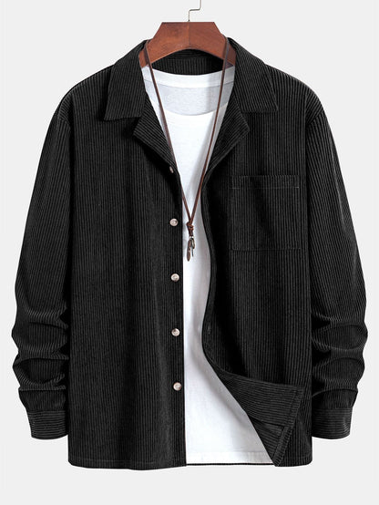 Laurent – Hemd aus Cord mit Stehkragen