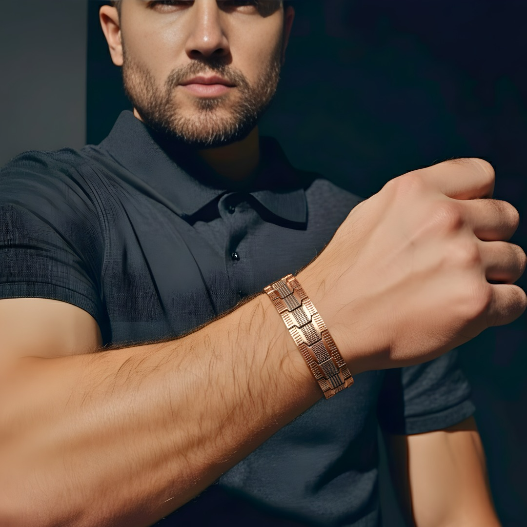 Magnetisches Armband aus Kupfer für Herren