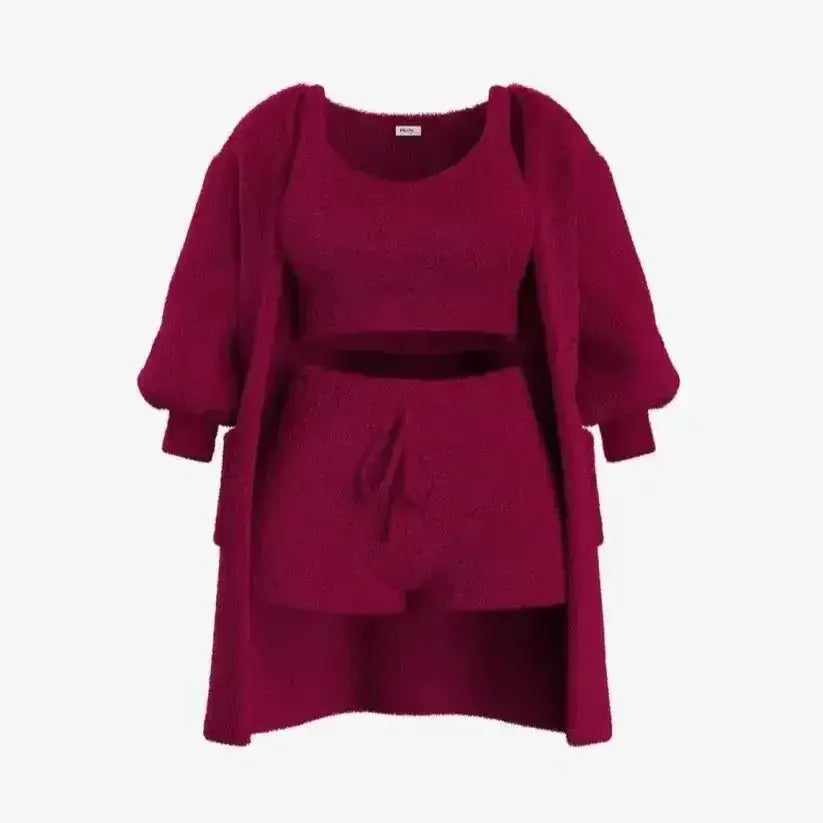 3-teiliges Pyjama-Set: Komfort und Eleganz