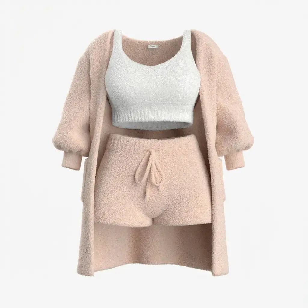 3-teiliges Pyjama-Set: Komfort und Eleganz