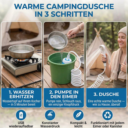 Pompe à eau portable rechargeable pour camping et plein air