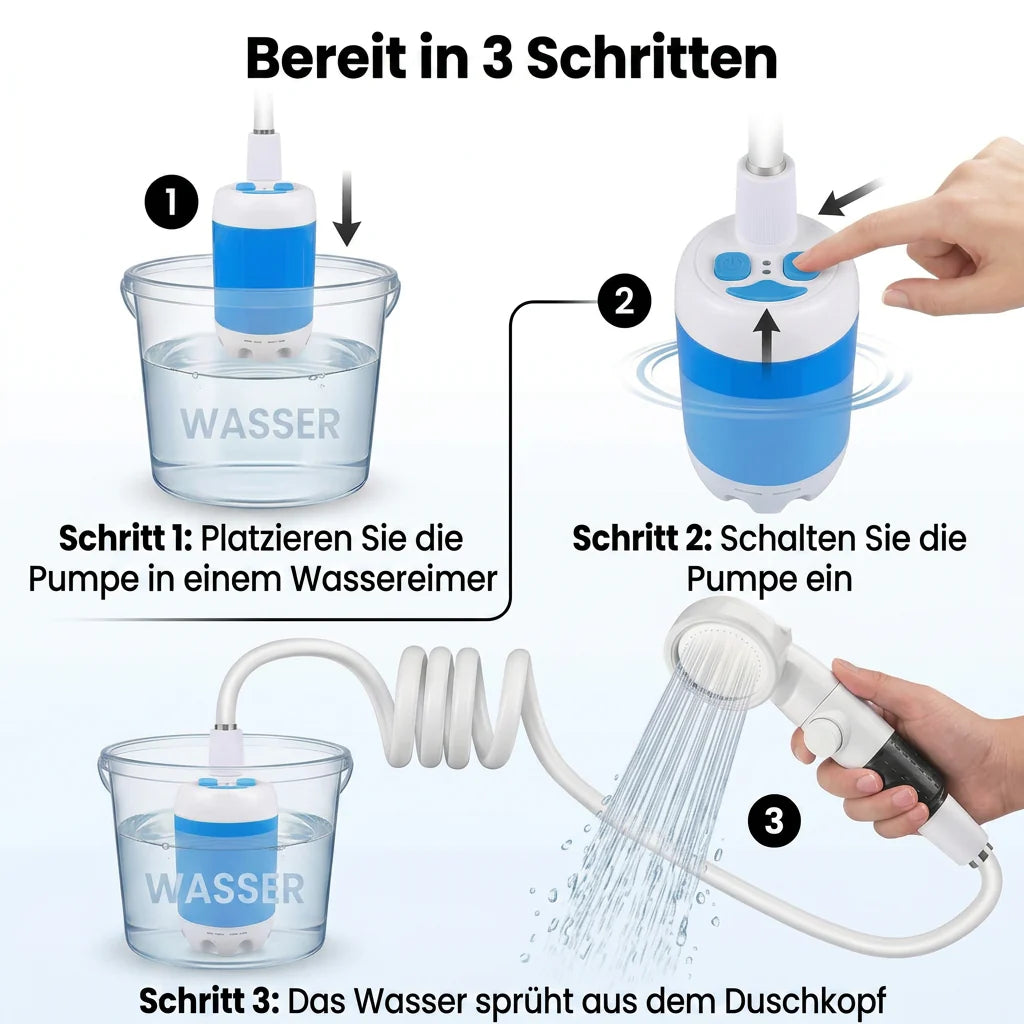 Pompe à eau portable rechargeable pour camping et plein air