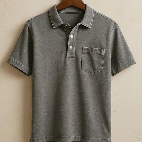Chemise Polo Vintage Décontractée pour Homme