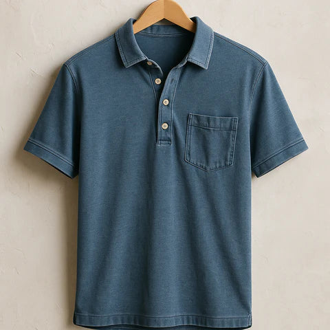 Chemise Polo Vintage Décontractée pour Homme