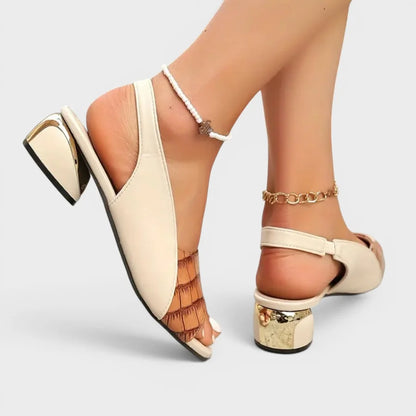 Sandales à petits talons femme élégantes et confortables