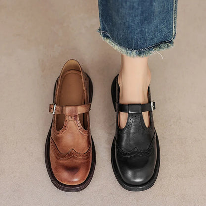 Elegante Mary-Jane-Schuhe aus Echtleder