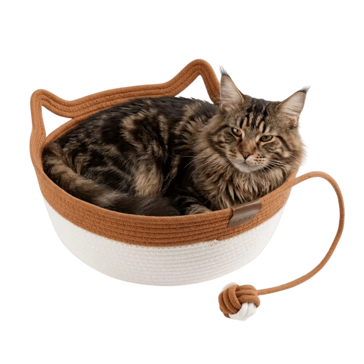 Geflochtenes Katzenkörbchen aus Naturfasern