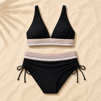 Bikini mit hoher Taille für einen flachen Bauch