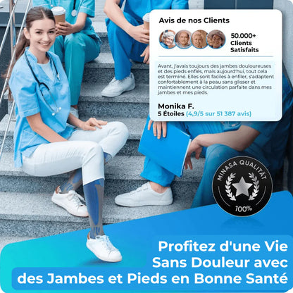 OrthoLeg® - Chaussette de compression pour des jambes et des pieds sans douleur