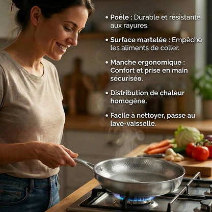 Poêle en Titane Antiadhésive