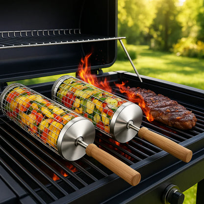 Edelstahlkorb für den Grill