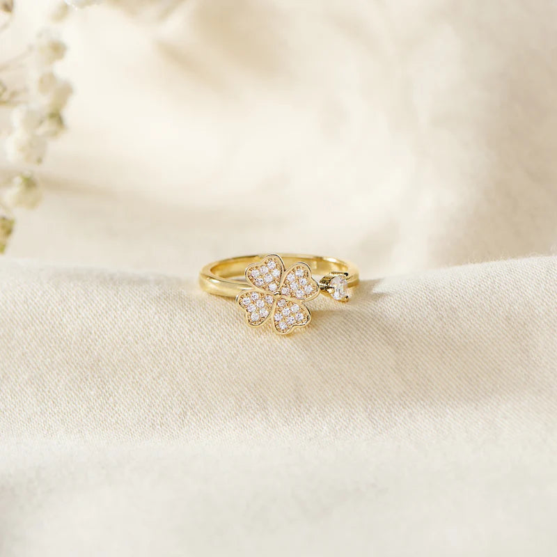 Bague symbolique réglable avec message