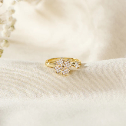 Bague symbolique réglable avec message