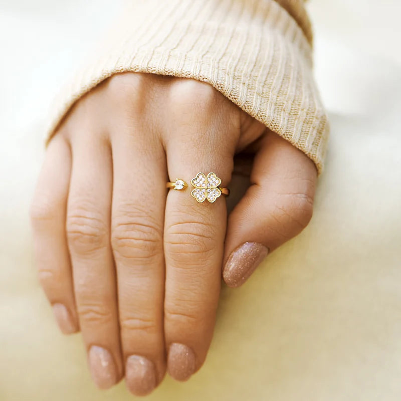 Bague symbolique réglable avec message