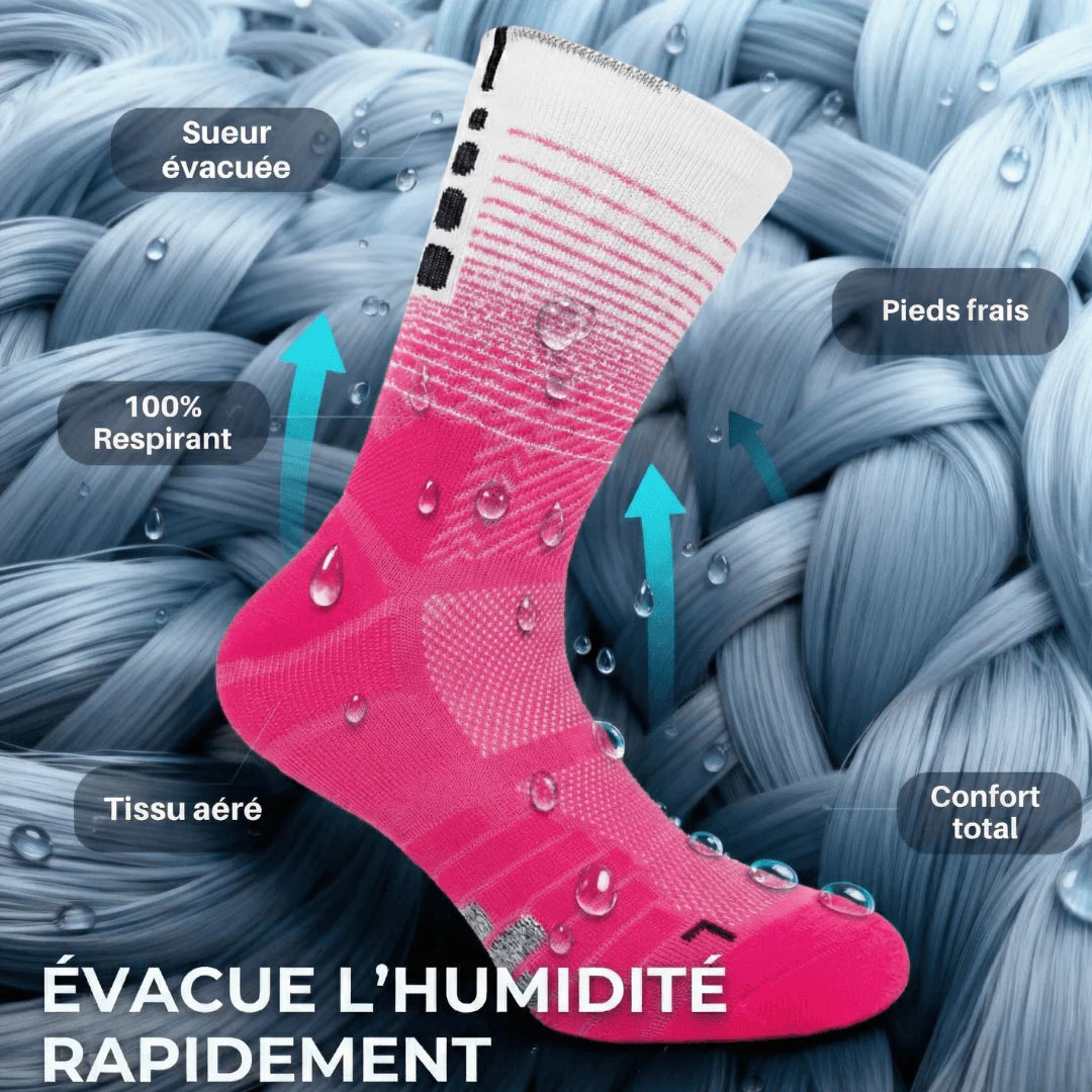 Chaussettes running respirantes maintien optimal sport